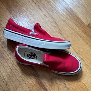 Vans Red Slip-On Sneakers